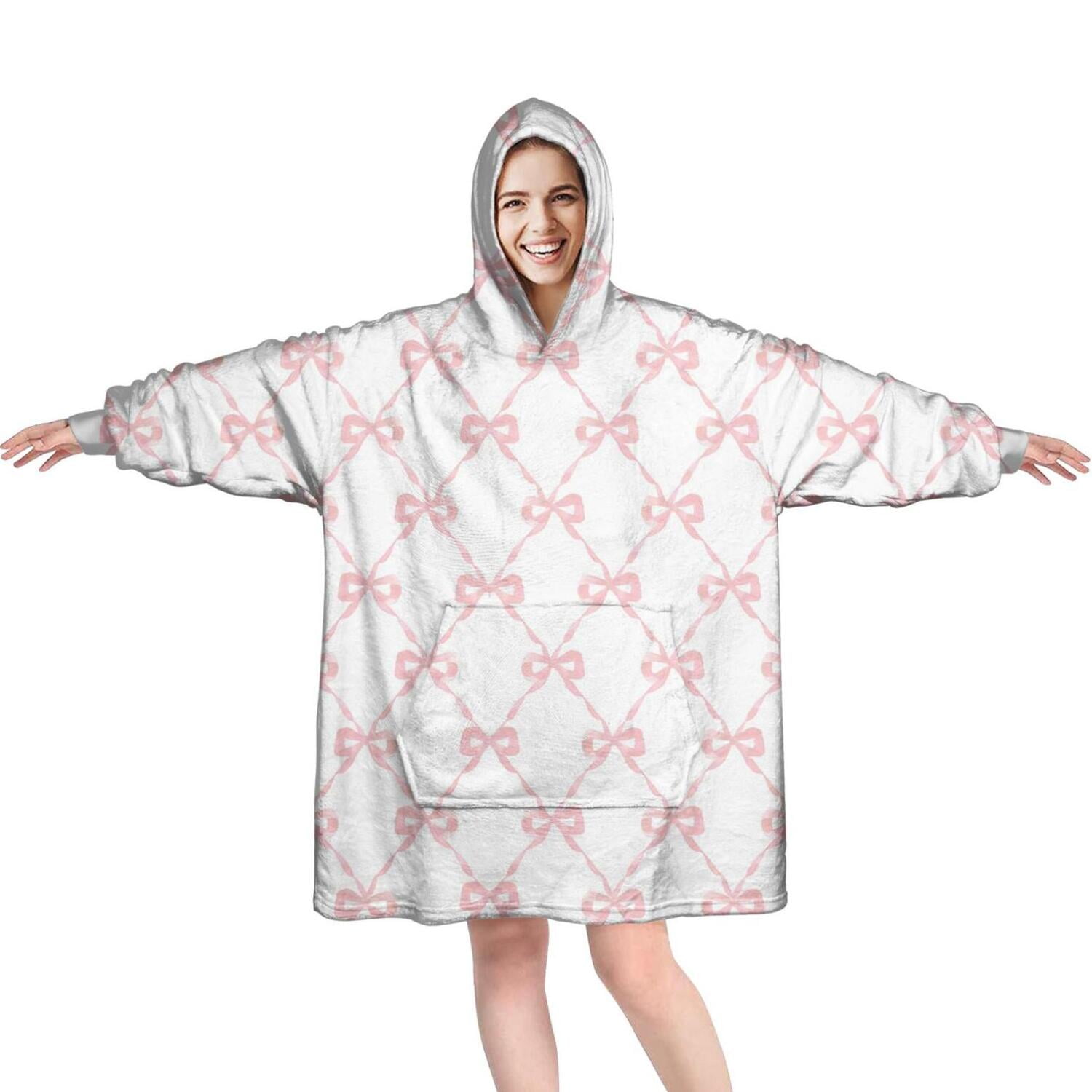 Comfy Wearable Blanket Hoodie for Women Men Adult, Oversized Sherpa Fleece Sweatshirt Blanket with Hood and Pocket