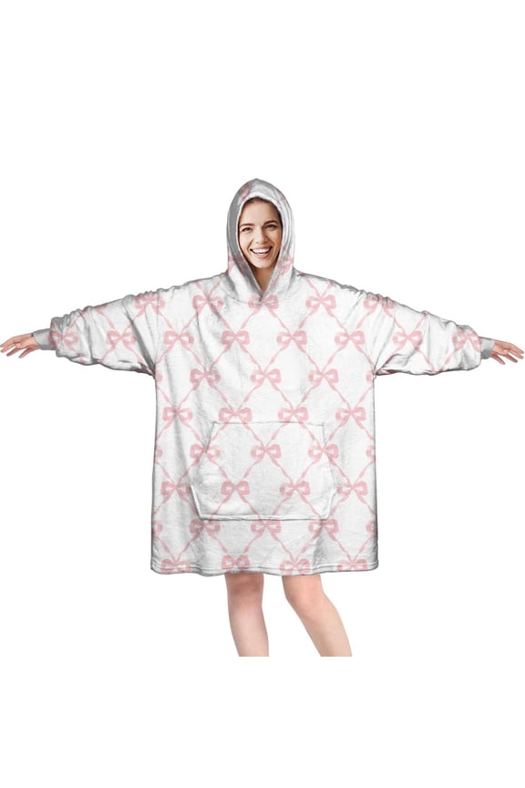 Comfy Wearable Blanket Hoodie for Women Men Adult, Oversized Sherpa Fleece Sweatshirt Blanket with Hood and Pocket