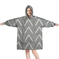 thumbnail image 1 of Comfy Wearable Blanket Hoodie for Women Men Adult, Oversized Sherpa Fleece Sweatshirt Blanket with Hood and Pocket, 1 of 2