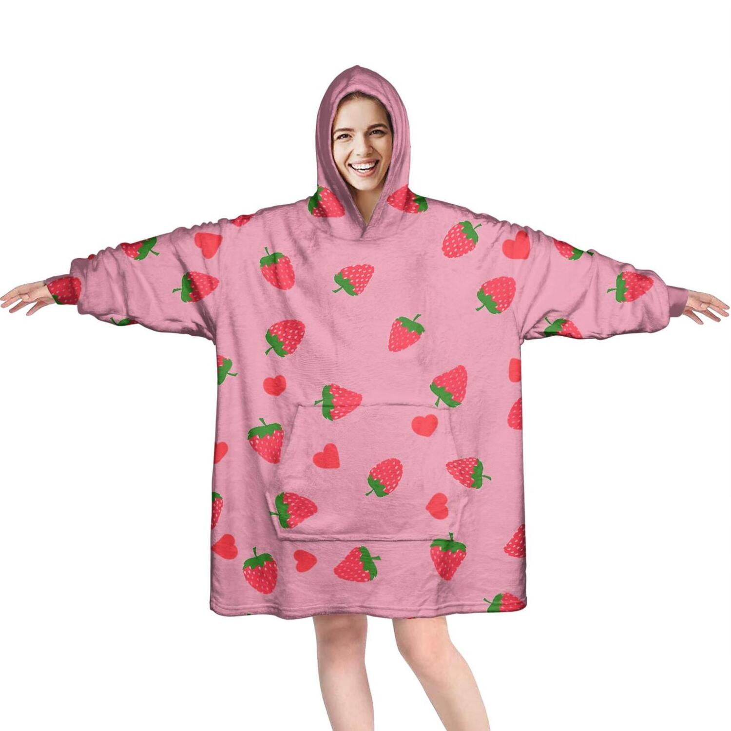 Comfy Wearable Blanket Hoodie for Women Men Adult, Oversized Sherpa Fleece Sweatshirt Blanket with Hood and Pocket