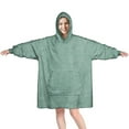 thumbnail image 1 of Comfy Wearable Blanket Hoodie for Women Men Adult, Oversized Sherpa Fleece Sweatshirt Blanket with Hood and Pocket, 1 of 7