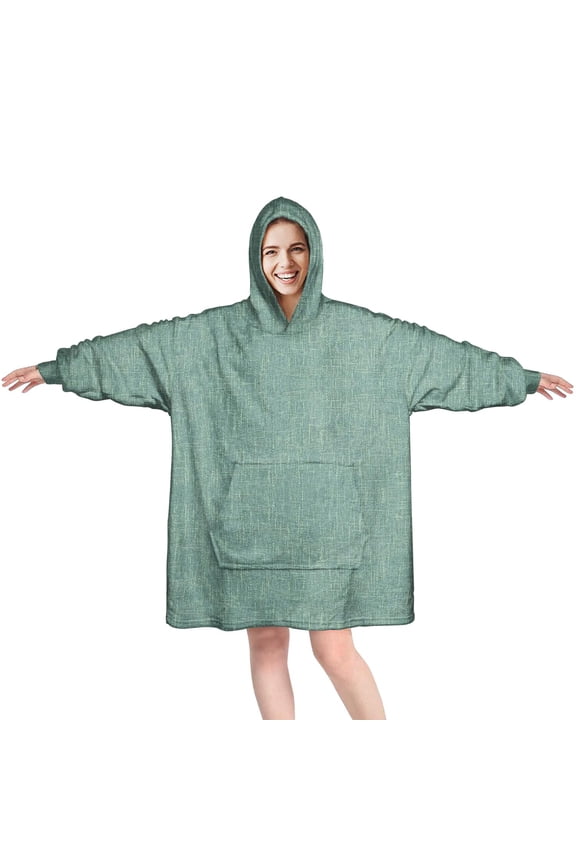 Comfy Wearable Blanket Hoodie for Women Men Adult, Oversized Sherpa Fleece Sweatshirt Blanket with Hood and Pocket