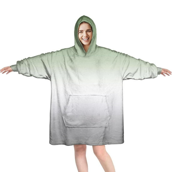 Comfy Wearable Blanket Hoodie for Women Men Adult, Oversized Sherpa Fleece Sweatshirt Blanket with Hood and Pocket