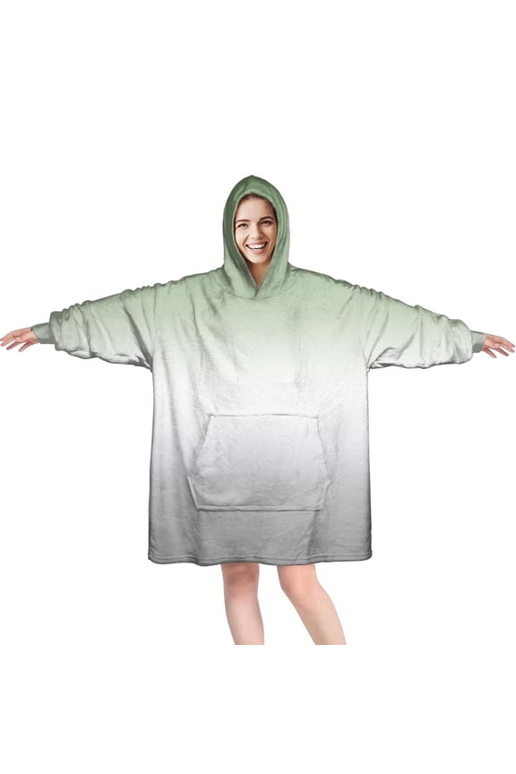 Comfy Wearable Blanket Hoodie for Women Men Adult, Oversized Sherpa Fleece Sweatshirt Blanket with Hood and Pocket