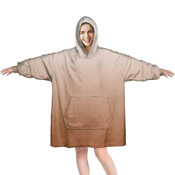 Comfy Wearable Blanket Hoodie for Women Men Adult, Oversized Sherpa Fleece Sweatshirt Blanket with Hood and Pocket