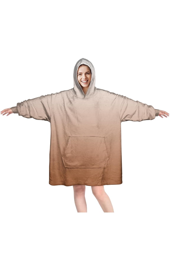Comfy Wearable Blanket Hoodie for Women Men Adult, Oversized Sherpa Fleece Sweatshirt Blanket with Hood and Pocket