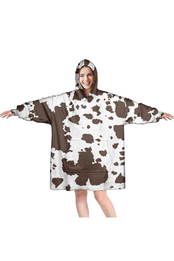 Comfy Wearable Blanket Hoodie for Women Men Adult, Oversized Sherpa Fleece Sweatshirt Blanket with Hood and Pocket