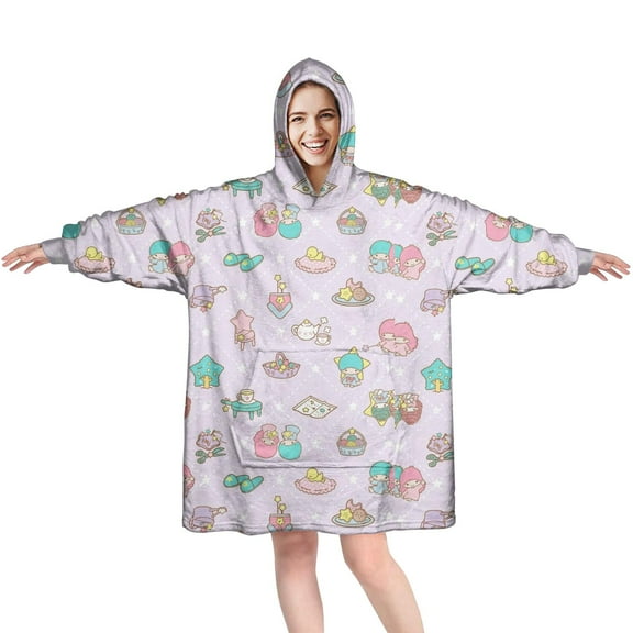 Comfy Wearable Blanket Hoodie for Women Men Adult, Oversized Sherpa Fleece Sweatshirt Blanket with Hood and Pocket