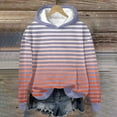 thumbnail image 1 of Comfy Women Winter Hoodies Warm Fleece Athletic Long Sleeve Drop Shoulder Pullover Trendy Striped Gradient Sweatshirt Casual Fall Fashion 2025 Hoodie, 1 of 4