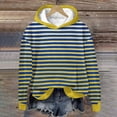 thumbnail image 1 of Comfy Women Winter Hoodies Warm Fleece Athletic Long Sleeve Drop Shoulder Pullover Trendy Striped Gradient Sweatshirt Casual Fall Fashion 2025 Hoodie, 1 of 4