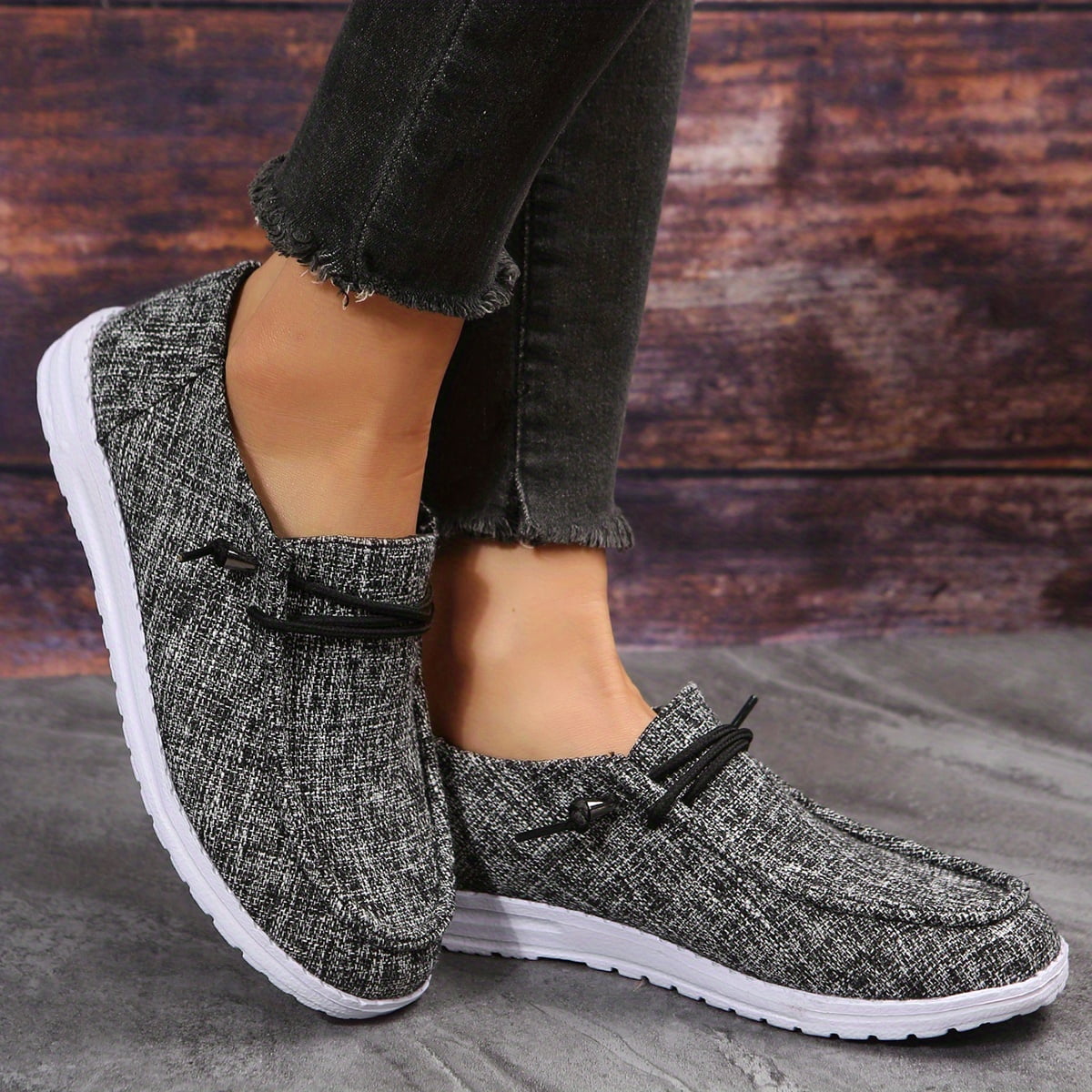 Comfy Women's Canvas Sneakers casual shoes- Lightweight, Low Top, Lace ...