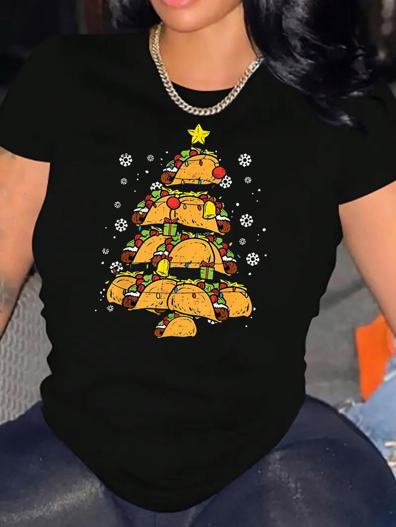 Comfy Women 39 s Festive Christmas - Comfy Women S Festive Christmas Tree Star Print T Shirt Crew Neck Short Sleeve Casual Sporty Top For Holiday Cheer Cf802bbe Bae1 4ca6 8453 44e68bb19789.36d2bca8edc887e02ba403c76af0be57 