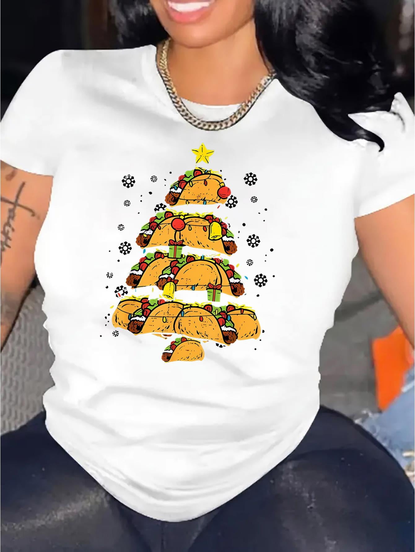 Comfy Women 39 s Festive Christmas - Comfy Women S Festive Christmas Tree Star Print T Shirt Crew Neck Short Sleeve Casual Sporty Top For Holiday Cheer D1fedf98 F451 4b0f 9ea2 E46b72d09d1e.2c432273ec07facd1baac7ef19c1d20f 