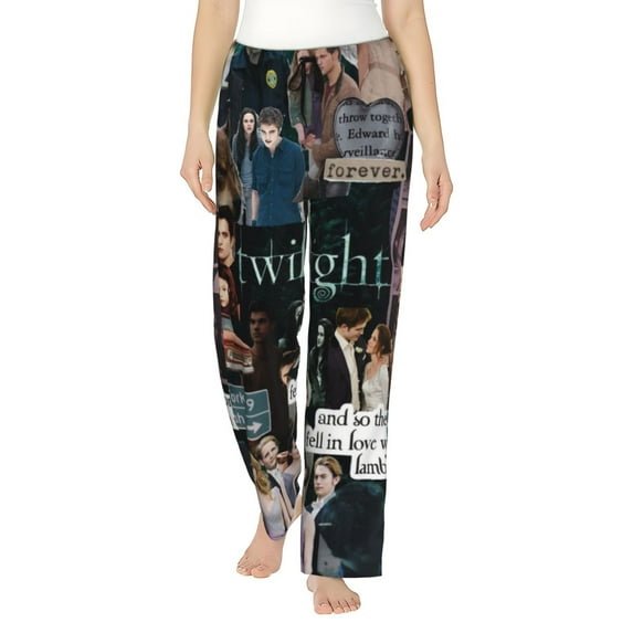 Comfy Women's Lounge Pajama Pants, Twilight Saga Sleepwear Loose Bottoms with Pockets XX-Large