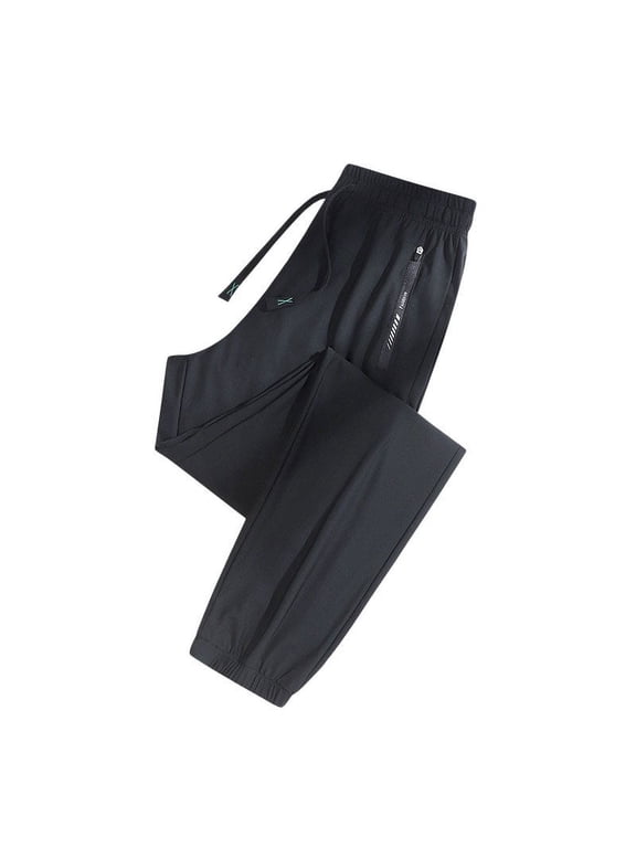 Comfy fit Pants for Women Over 50 Elastic High Waist Active Pants Ultra Stretch Ice Silk Loose Casual Pants, M