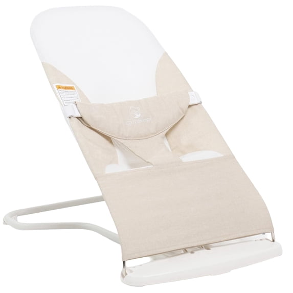 ComfyBumpy Ergonomic Baby Bouncer Seat - Portable Bouncing Chair with Adjustable Height-Oatmeal