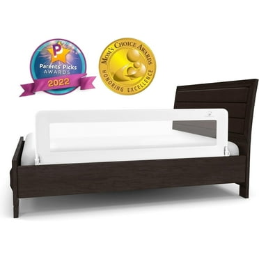 Toddler Bed Rail Guard – White Long (55.5" x 19.5") Easy Installation by Comfybumpy 1/ Pack