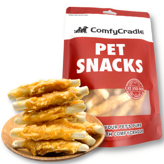 ComfyCradle Chicken & Calcium Milk Sticks Dog Treats, Dental Chews for Strong Bones, High-Protein Chews, 7.05 oz