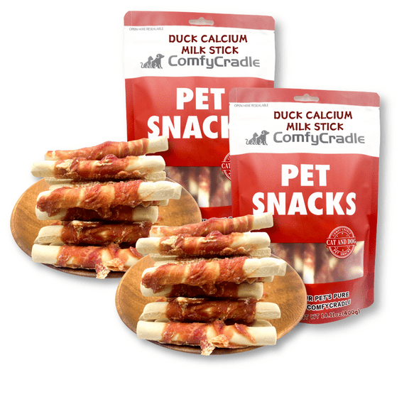 ComfyCradle Duck & Calcium Milk Sticks Dog Treats, Strong Bone, Dental Chew for Sensitive Dogs, 1.76 Pound