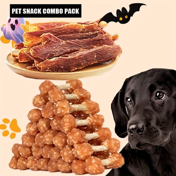 ComfyCradle Duck Meat Strips & Chicken Popcorn Sticks Dog Treats Variety Pack, Natural High-Protein Snacks for All Breeds, 14.1 oz (400g Total)
