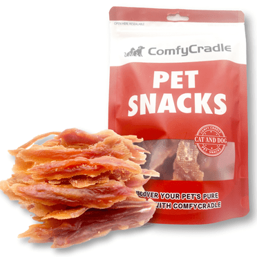 ComfyCradle Grain-Free Duck Jerky, Novel Natural High-Protein Dog Treats, 7.05 oz