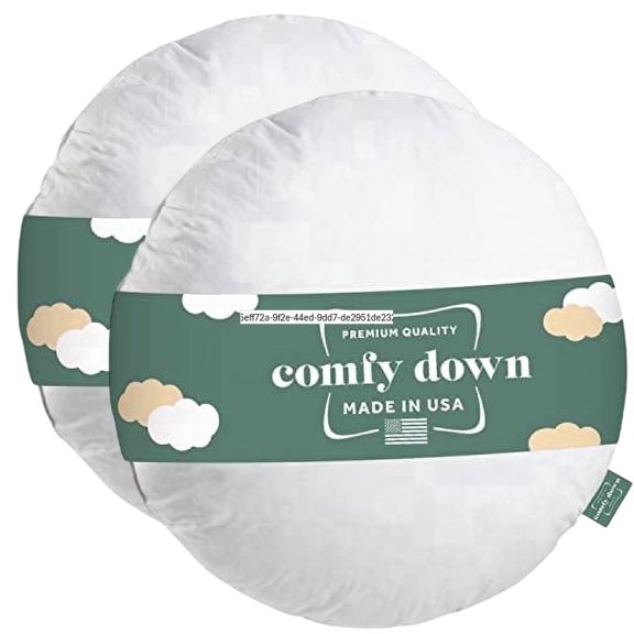 ComfyDown 95% Feather Decorative Pillow Inserts, 16" x 16" Set of 2