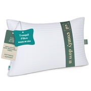 ComfyDown Gusseted Down Alternative Pillow for Sleeping   Full Support & Adjustable Firmness with Zipper, 100% Cotton Cover, Breathable Design, Holds Shape for Side, Back & Stomach Sleepers-Twin