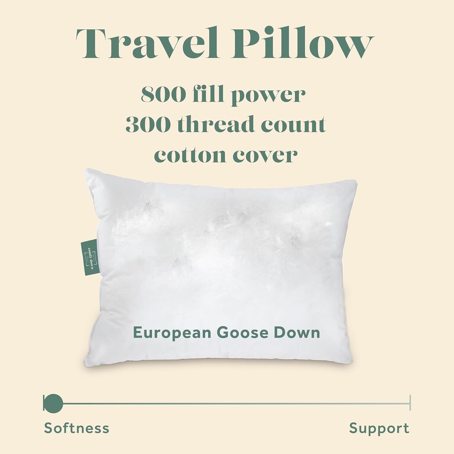 12x16 White Cotton Down and Feather Pillow Insert