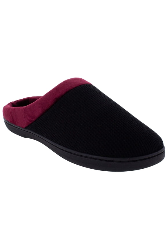 ComfyFeet Everything Comfy Black and Maroon Clog Slipper - Medium