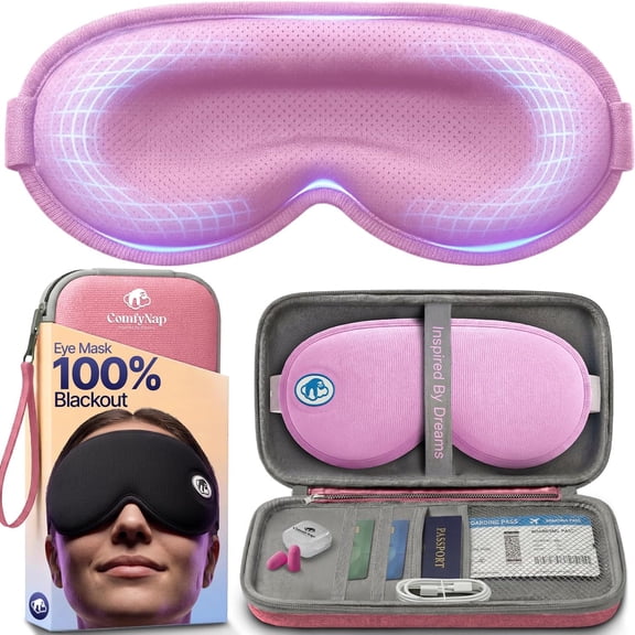 ComfyNap Sleep Eye Mask for Men and Women, Zero Eye Pressure 3D Sleeping Mask, 100% Light Blocking (Orion's)