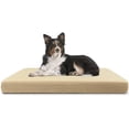 thumbnail image 1 of ComfyPaws - Rectangular Orthopedic Memory Foam Dog Bed - Includes Waterproof Inner Protector & Removable Cover - Brown - Large, 1 of 6