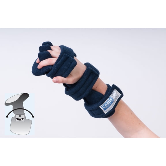 ComfySplints Deviation Hand Orthosis, Adult / Terry Cloth - Dark Blue