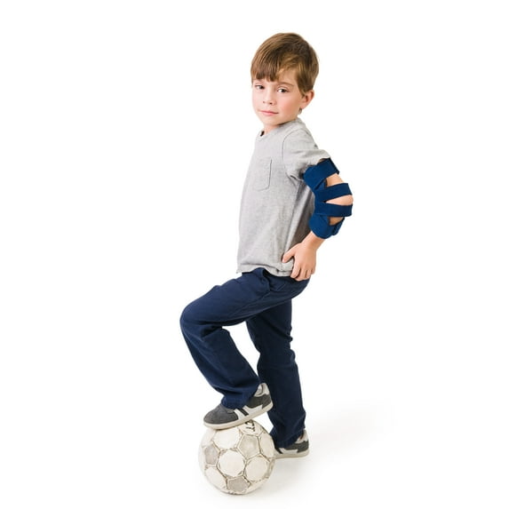 ComfySplints™ Elbow Orthosis, Pediatric Medium, Dark Blue / Terry Cloth