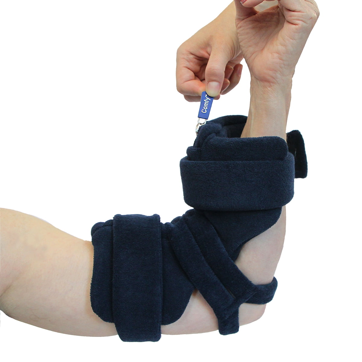ComfySplints™ Locking Elbow Orthosis - Adult / Terry Cloth - Dark Blue