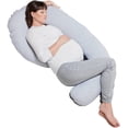 thumbnail image 1 of ComfySure Full Body Pregnancy Pillow - 58" J Shaped Maternity Pillow for Pregnant Women - Hypoallergenic, Comfortable, Plush and Therapeutic, 1 of 8