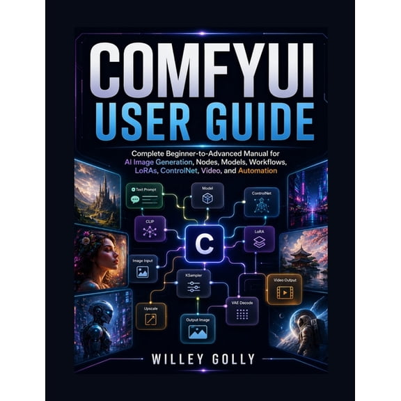 ComfyUI User Guide: Complete Beginner-to-Advanced Manual for AI Image Generation, Nodes, Models, Workflows, LoRAs, Contr, (Paperback)