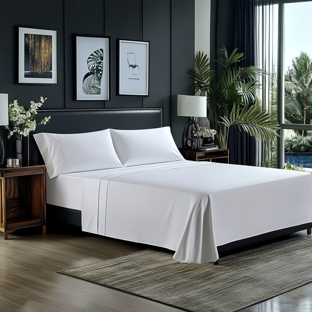 Comfylife Full Size Bed Sheet Set Bamboo Derived Rayon, Deep Pockets ...