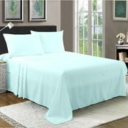 Comfylife Luxury 1800 Series Bamboo Derived Rayon Bed Sheet Set -Deep Pockets, Moisture Wicking, No Fading, Softer Than Cotton- 4 Pieces - Full Size, Aqua