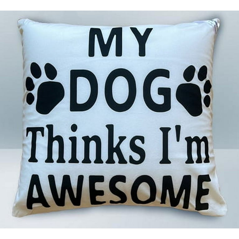 Comfylife Vibrating Magic Pillow, Improve Blood Circulation, Washable,  Memory Foam, My Dog Thinks I'm Awesome Design, Massage Pillow
