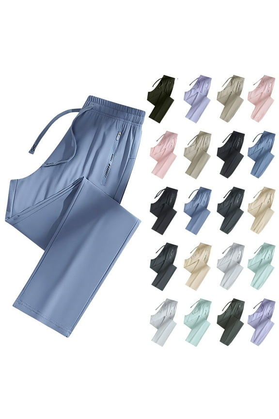 Comfys Fit Petite Pants for Women Stretch Active Ultra Stretch Breathable Quick Drying Casual Pants Green 2XL