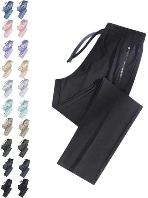Comfysfit Pants for Women Over 50, Stretch Active - Women's Ultra Stretch Ice Silk Comfort Casual Pants