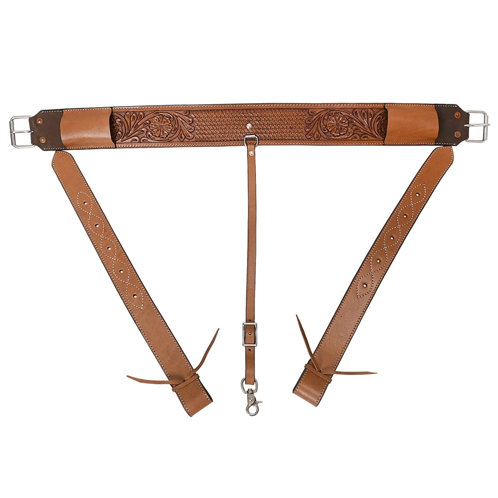 Horse Rear Flank Cinch CHALLENGER Western Leather Rear Flank Cinch With ...