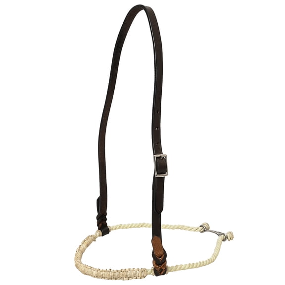 Comfytack Western Horse Round Nose Cavesson Genuine Leather Noseband