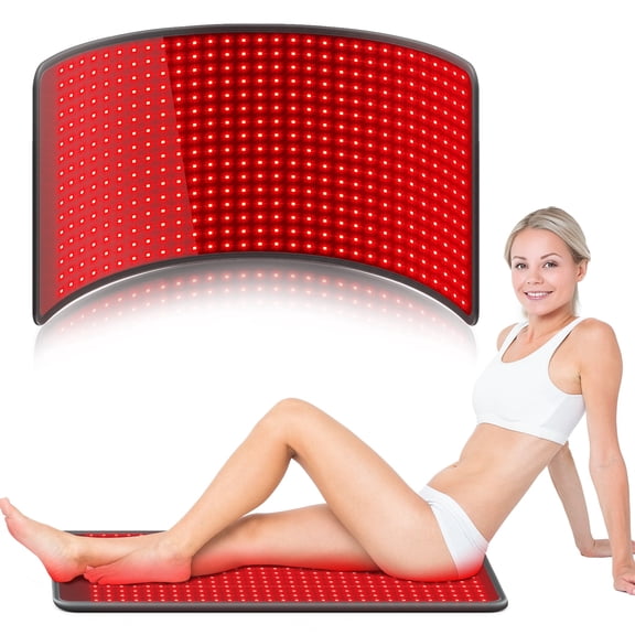 Comfytemp 33''x17'' Large Red Light Therapy Mat, 480 LEDs Near Infrared Pad for Full Body Back Belly Knee