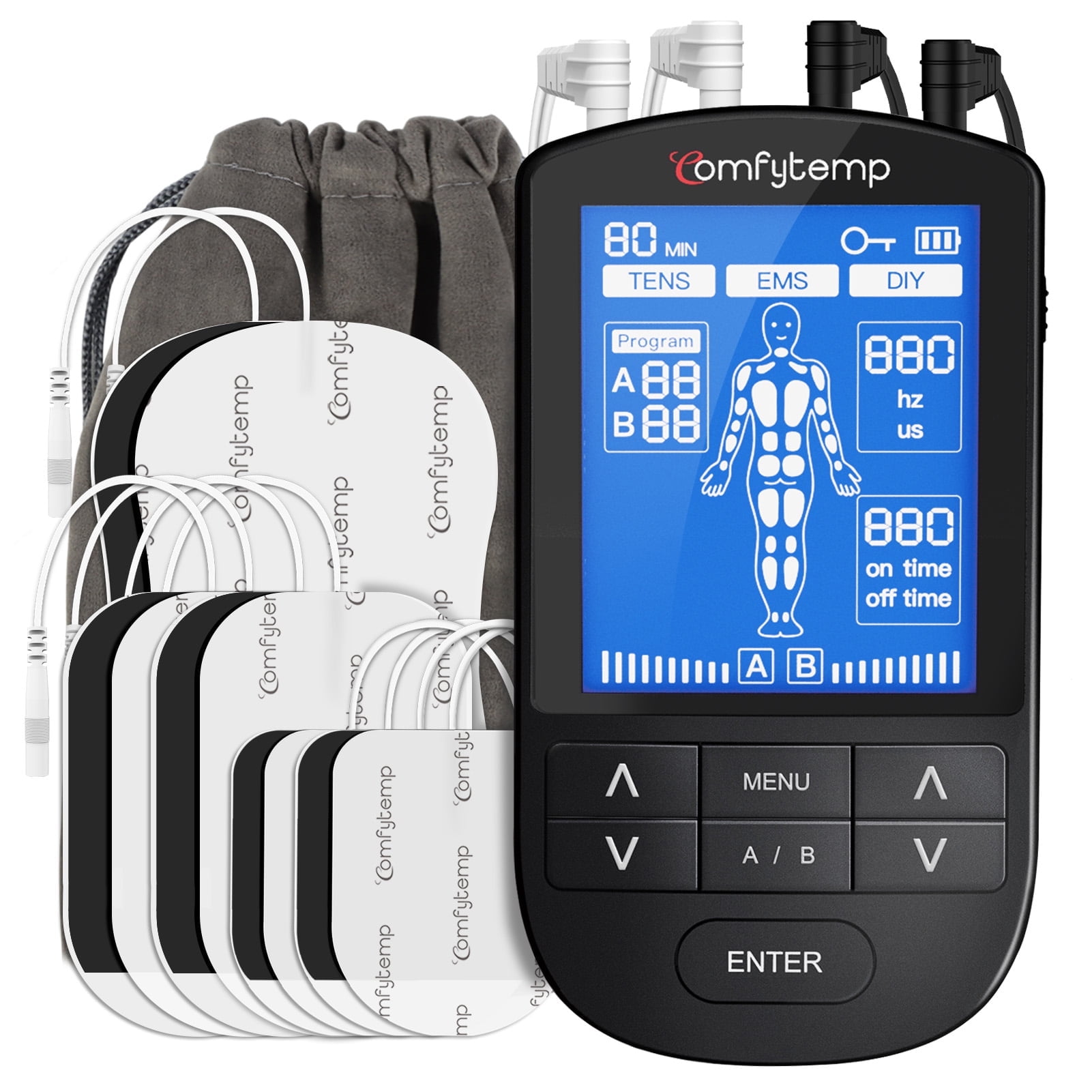 Nuemedics PRO24 TENS Unit Muscle Stimulator – 24 Modes Full Body Electrotherapy Device