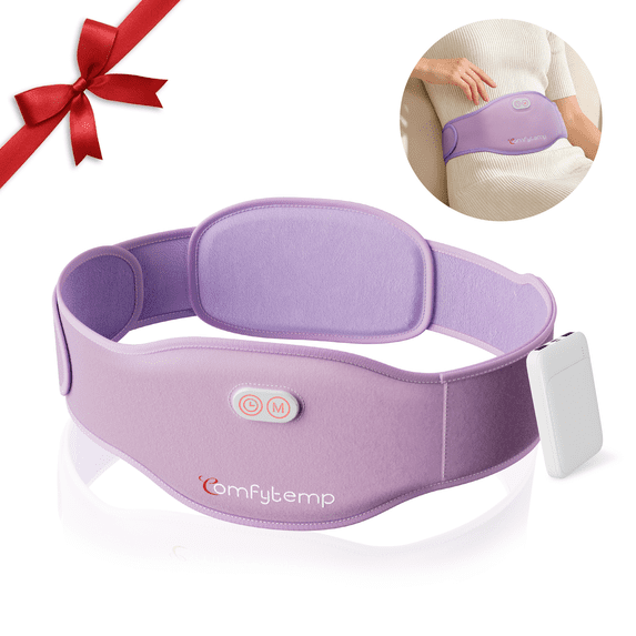 Comfytemp Cordless Heating Pad for Period Cramps, 3 Heat & Timer Settings, Gifts for Women/Girls/Mom, Purple