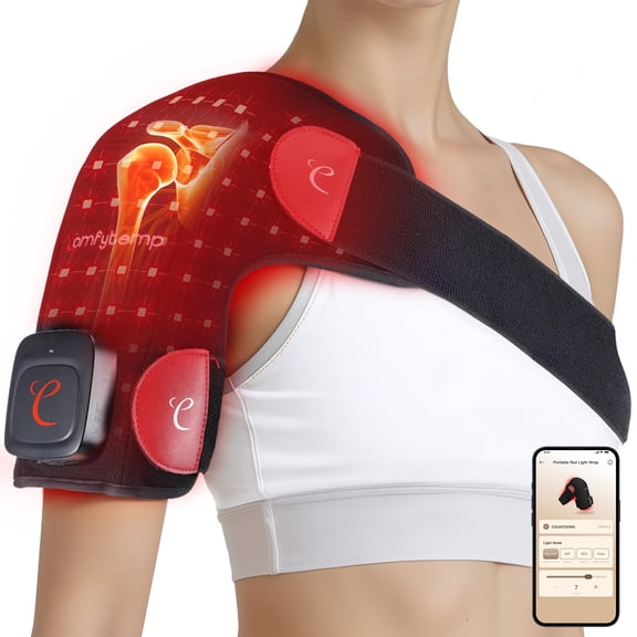 Comfytemp Cordless Red Light for Shoulder, Flexible Red Light Shoulder Wrap with 5000mAh Battery & App Control