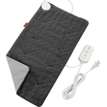 Comfytemp Electric Heating Pad for Back Pain Relief, Blood Circulation, Cramps, Gray, 12 x 24 in