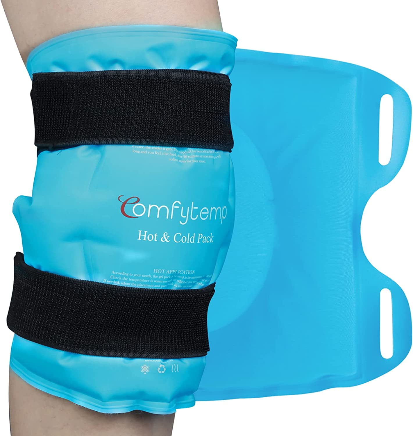 Comfytemp Knee Ice Pack Wrap, Reusable Gel Ice Pack for Knee Pain
