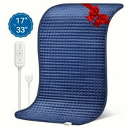 Comfytemp Large Heating Pad for Back Neck Shoulder, FSA HSA Eligible, 17''x33'', Auto Shut off, Blue